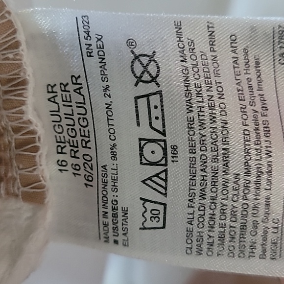 GAP 1969 White Jeans - size 16/33r - Picture 3 of 3